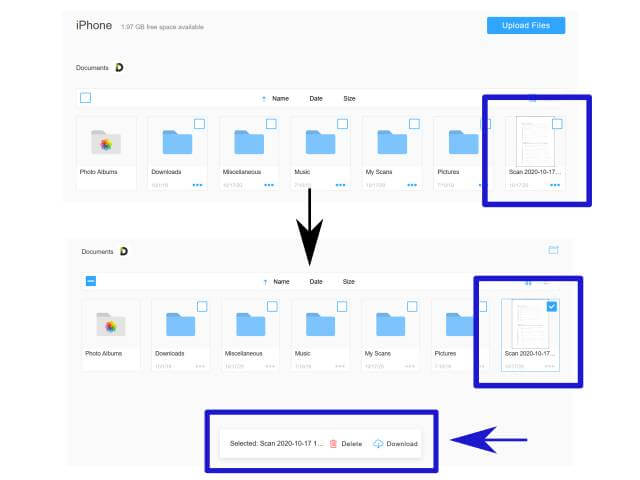 Download file from Documents App