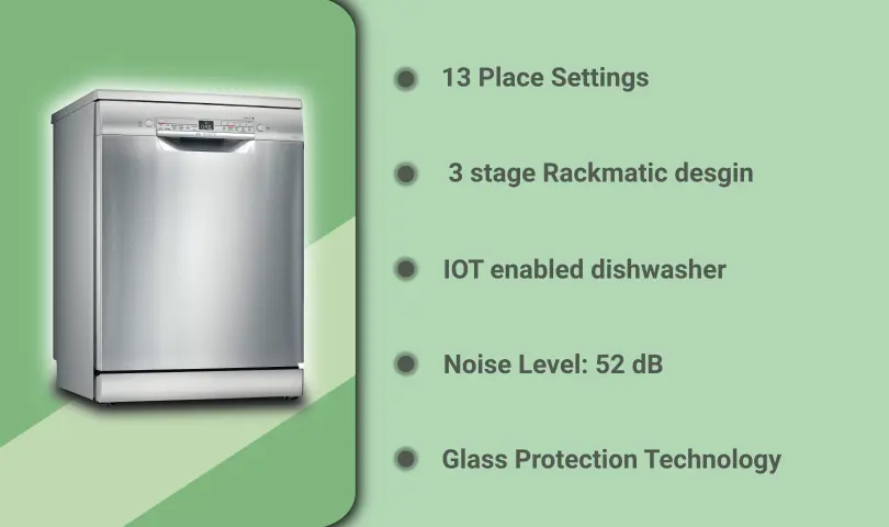 Top 5 Best Efficient & Powerful Dishwashers in India 2 Bosch Serie SMS6ITI00I